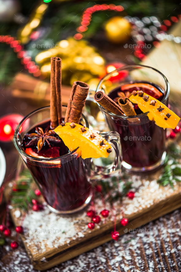 Serving festive hot mulled red wine Stock Photo by merc67 | PhotoDune